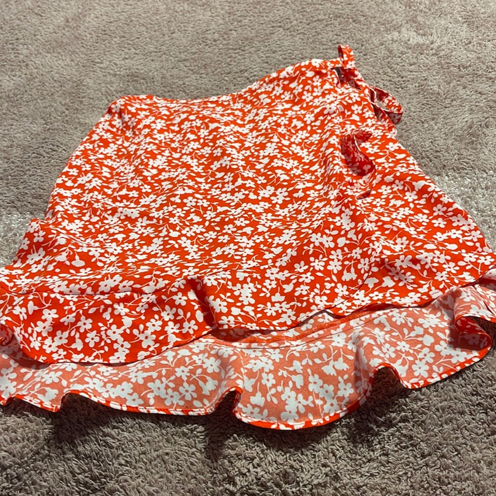 NWT J.Crew floral red skirt
